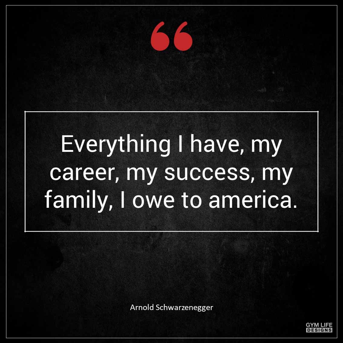 Everything I have my career my success my family I owe to America