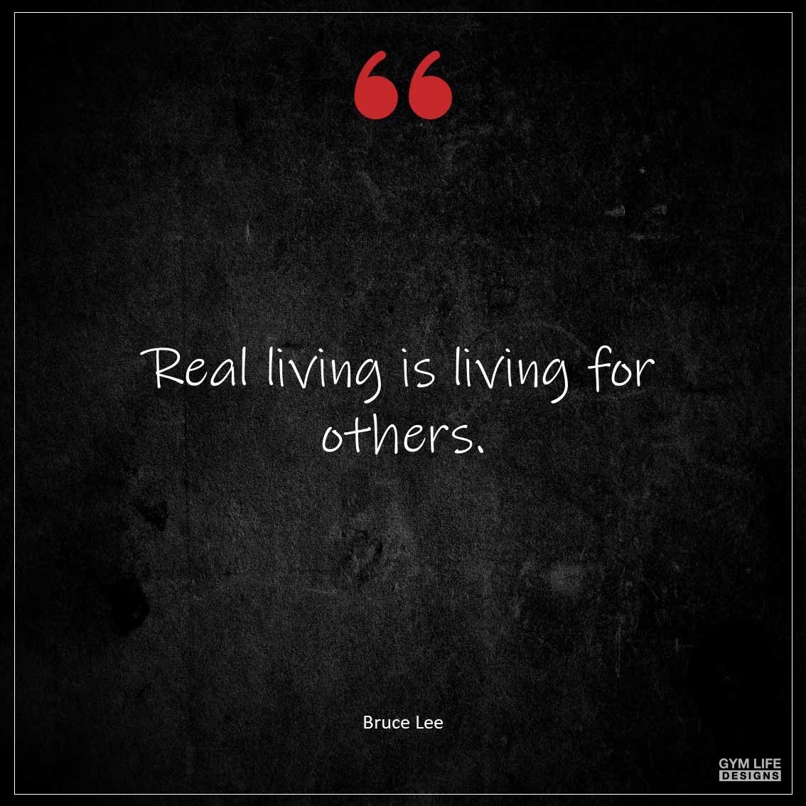 Real living is living for others