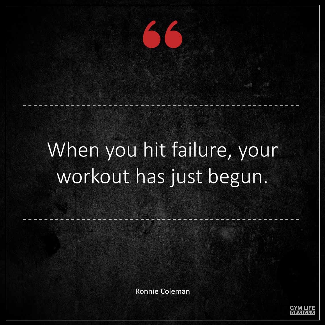 When you hit failure your workout has just begun
