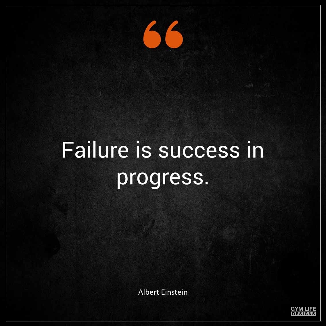 Failure is success in progress
