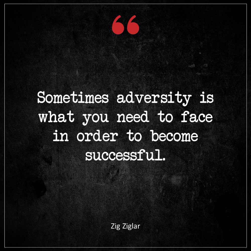 Zig Ziglar Sometimes adversity is what you need to face in order to become successful