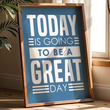 Today Is Going To Be A Great Day - White/Blue